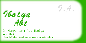 ibolya abt business card